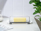 Butter Dish, IKOCO Airtight Butter Dish with Lid for Countertop and Refrigerator, Dishwasher Safe Butter Holder Container for Eastern and Western Butter, White