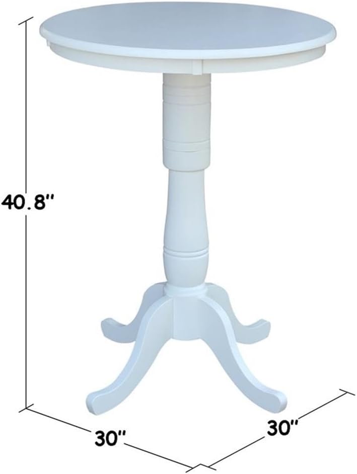 IC INTERNATIONAL CONCEPTS 30" Round Top Pedestal Dining Table, 40.9&quot...