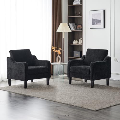 VINGLI Accent Chair, Chenille Upholstered Armchair, 380 LBS, Living Room