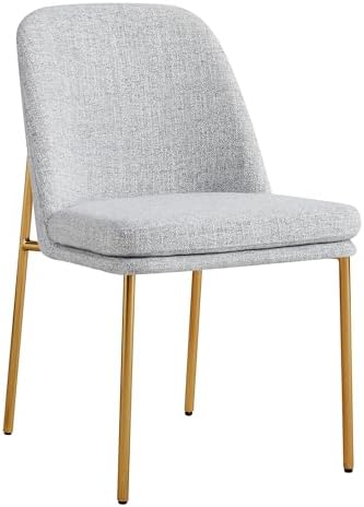CHITA Modern Dining Chairs Set of 4, Upholstered Dining Chair, Light Gray | F...