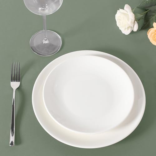 sancua Round Tablecloth 90 Inch Fit 30-72 Inch Tables, 8 Pack Sage Green | Circle Polyester Fabric Table cloth for Wedding Party Reception Banquet Birthday, Washable Formal Covers