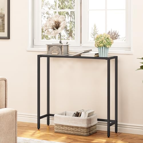 HOOBRO 29.5" Narrow Console Table, Modern Sofa Table Behind Couch Table ...