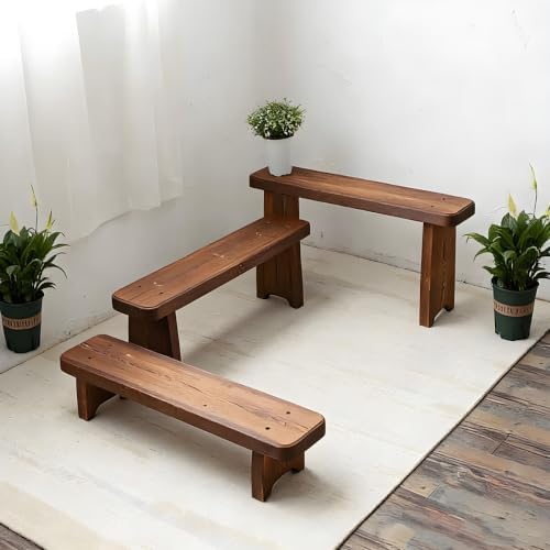 Entryway Bench, Solid Wood Bench, Wooden Shoe Bench for Entryway, Farmhouse E...