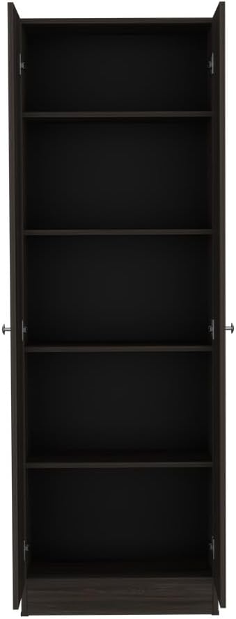 Farmhouse Multistorage Cabinet, Storage Cabinet with Two Doors, Five Internal...