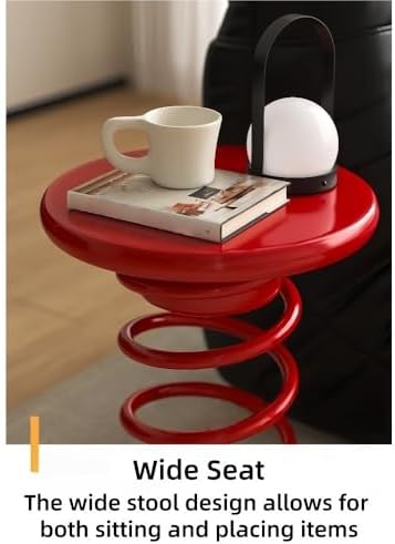 Stool Side Table - Minimalist Accent Ottoman for Small Spaces - Versatile Sho...