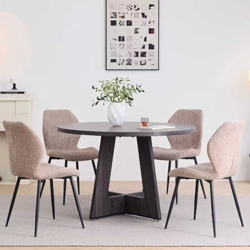 47 in Round Dining Table Set for 4, Kitchen Table and Chairs