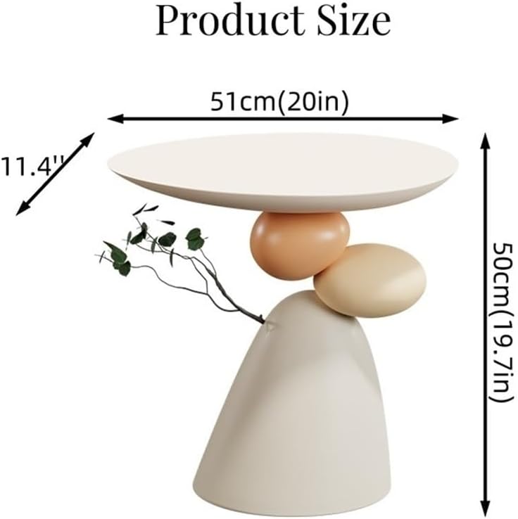 Multifunctional Sofa Side Table, Small Accent Table, Modern Resin End Table, ...