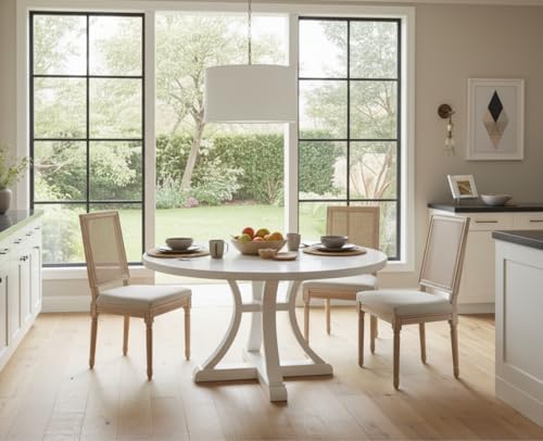 CIMOTA Farmhouse Dining Chairs Set of 4, French Rattan Dining Room Chairs wit...