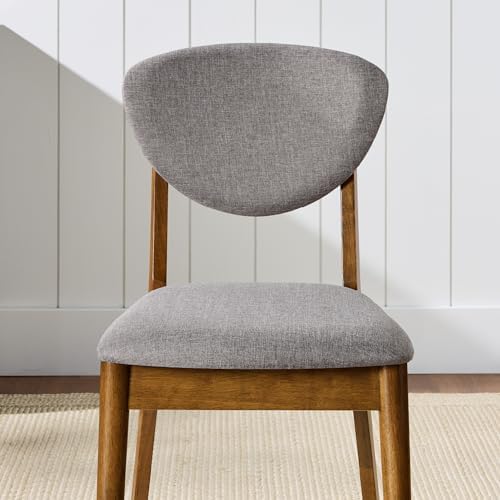 Best Choice Products Wooden Dining Chairs, Wood Mid-Century Modern Upholstere...