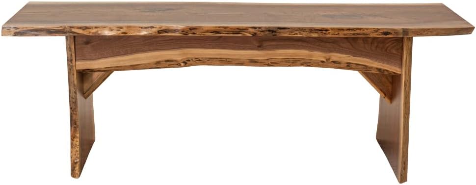 Rustic Red Door Co. Live Edge Wood Bench for Dining Table, Entryway, Bedroom,...