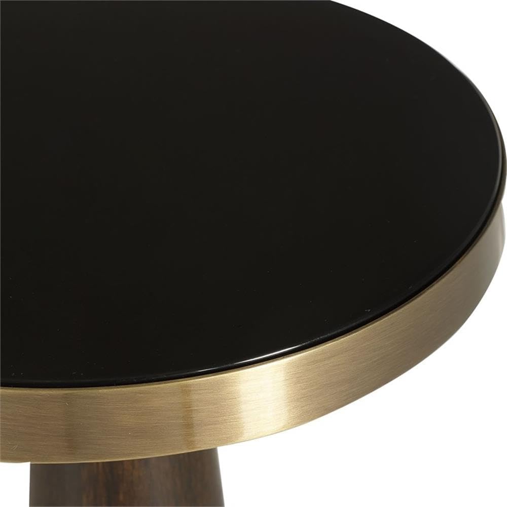 BOWERY HILL Contemporary Glass Accent Table, 22" H x 12" W x 12&quo...