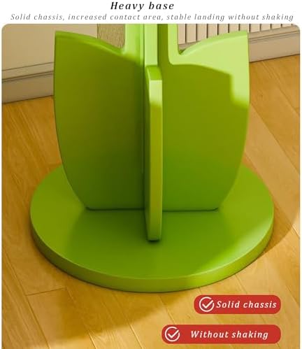 Flower Shaped Wood End Table, Cute Accent Side Table for Living Room & Be...