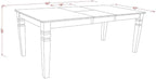East West Furniture WEDA5-BLK-29 5 Piece Dining Table Set Consists of a Rectangle Wooden Table with Butterfly Leaf and 4 Polyester Fabric Padded Chairs, 42x60 Inch, Black