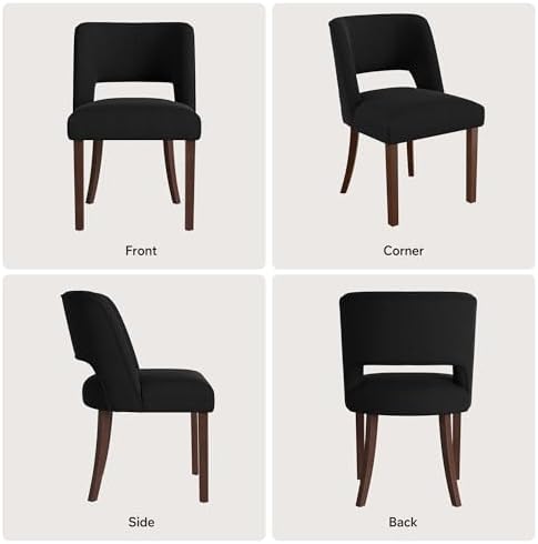Dining Chairs Set of 6,Modern Dining Room Chairs with Thick Cushions,Linen Up...