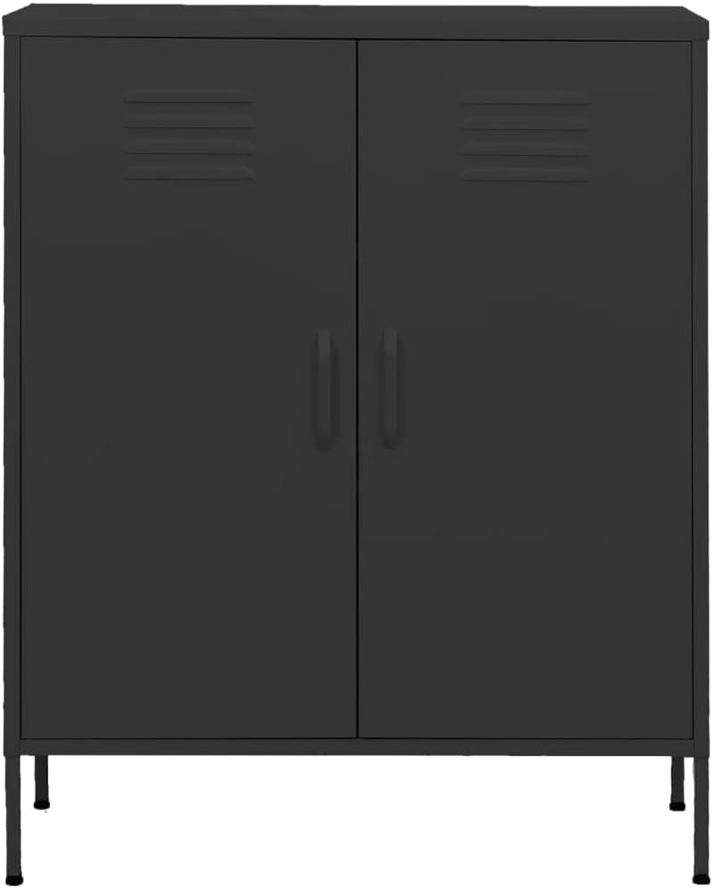 13.8x31.5x40 Steel Storage Cabinet, 2 Adjustable Shelves, Levelers, Matte, Ta...