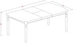 East West Furniture DOIP9-LWH-C 9 Piece Dining Room Furniture Set Includes a Rectangle Kitchen Table with Butterfly Leaf and 8 Linen Fabric Upholstered Chairs, 42x78 Inch, Linen White