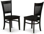 East West Furniture LGVA9-BLK-W 9 Piece Kitchen Table & Chairs Set Includes a Rectangle Dining Room Table with Butterfly Leaf and 8 Solid Wood Seat Chairs, 42x84 Inch, Black