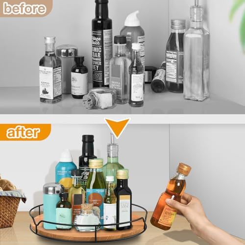 Lazy Susan Turntable Organizer for Cabinet Pantry Kitchen Countertop Computer Cupboard, 14 inch