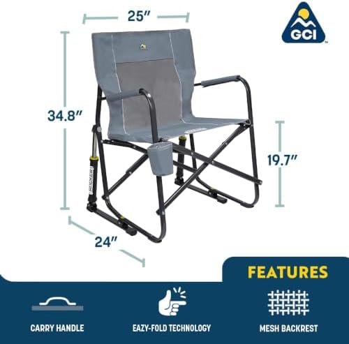 GCI Outdoor Freestyle Rocker Camping Chair | Portable Folding Rocking Chair w...