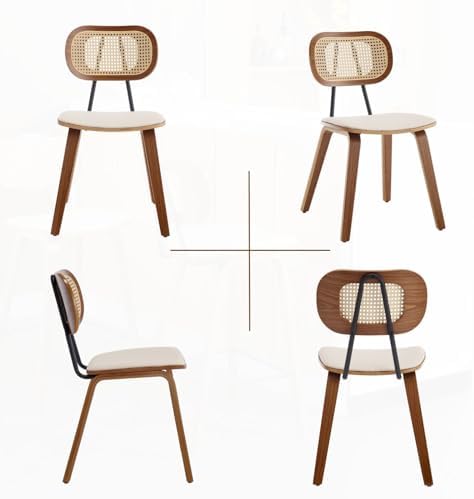 HEAH-YO Modern Dining Chairs Set of 4, Upholstered Faux Leather Dining Room C...