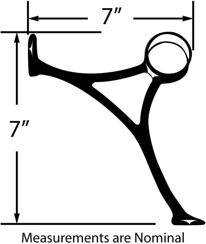 OUTWATER 2" Diameter x 20' Bar Foot Rail Kit - Complete Undercounter...