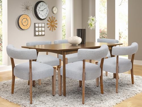 RNKSFX Upholstered Dining Chairs Set of 8, Wooden Kitchen & Dining Room C...