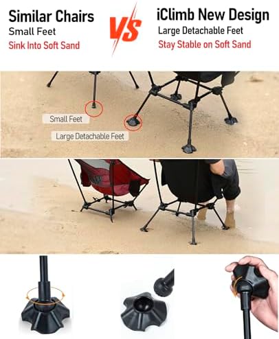 iClimb Ultralight Compact Folding Anti-Sinking Chair