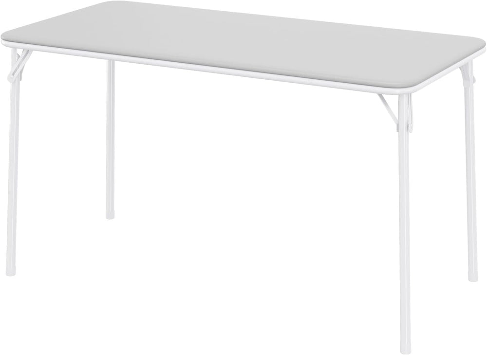 IDEALHOUSE 4 Feet Folding Table, Protable Foldable Card Table, Gray | Metal L...