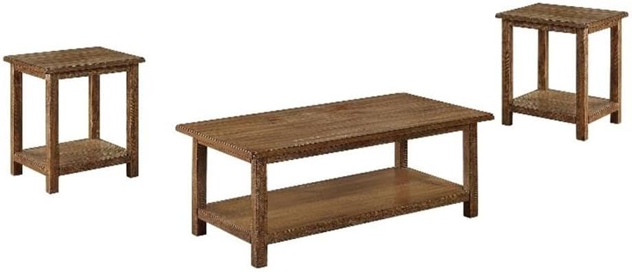 Coaster Home Furnishings Payne 3-piece Coffee and End Table Set Distressed Brown