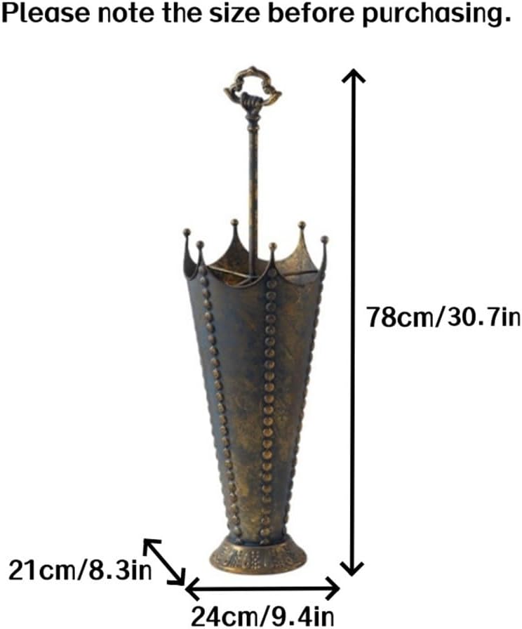 Vintage Metal Umbrella Holder, Retro Freestanding Cane Holder | Creative Umbrella Shape Home Decor, Multifunctional Umbrella Stand for Home and Commercial Spaces