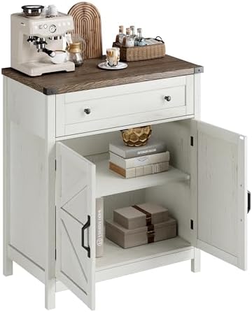 ChooChoo 30" W Coffee Bar Cabinet, Kitchen Storage Cabinet with Drawer