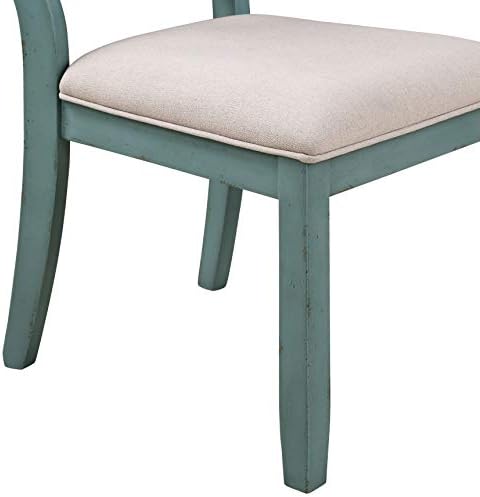Roundhill Furniture Prato 5-Piece Round Dining Table Set with Cross Back Chai...
