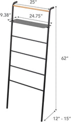 Yamazaki Home Leaning Ladder with Shelf, Space Saving