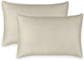 King Pillowcases by Pure Bamboo, Genuine 100% Organic Viscose Derived from Bamboo, Luxuriously Soft & Cooling, Double Stitching, Envelope Closure (2 King Pillowcases, Birch)