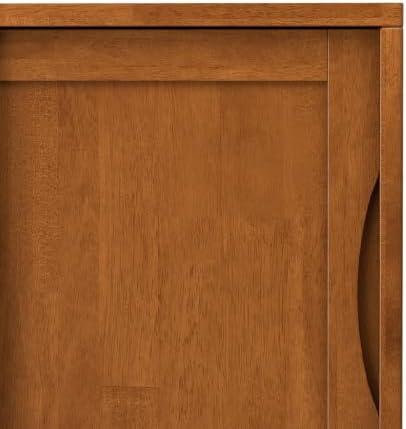SIMPLIHOME Harper 30" Solid Wood Cabinet in Teak Brown
