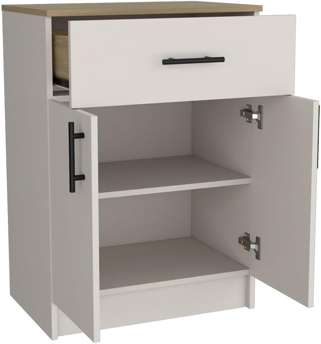 Mid-Century Pantry Cabinet, Saving Space Storage Cabinet for Kitchen Entryway...