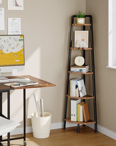 CHOEZON Corner Shelf, 5-Tier Ladder Corner Shelf, Ladder Bookshelf, 59.6&quot...