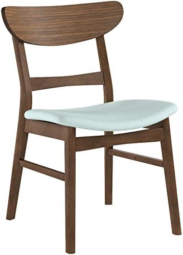 Christopher Knight Home Idalia Dining Chairs, 2-Pcs Set, Mint / Walnut Finish