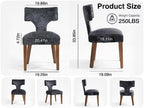 Soft Padded Dining Chairs Set of 4, Modern Farmhouse Upholstered Chairs with Linen Fabric & Rubber Wood Legs, Ergonomic Armless Seats for Dining Room Kitchen Living Room (Gray)