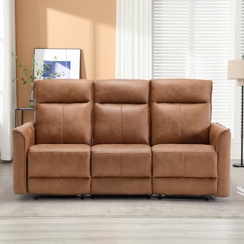 CANMOV Manual Loveseat Recliner Sofa, Wall-Hugger 3 Seat Reclining Love Seat ...