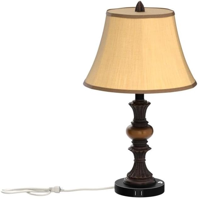 Touch Control Traditional Table Lamp Set of 2, Vintage Bedside Lamps with Dua...