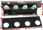LockJaw Heavy Duty Steel 4 Hole Shovel Holder for Truck Beds - 4 Slot Garden Tool Storage for Long-Handled Tools - Commercial Grade Truck Accessories for Trailers and Garages (One Clamp & Bracket)