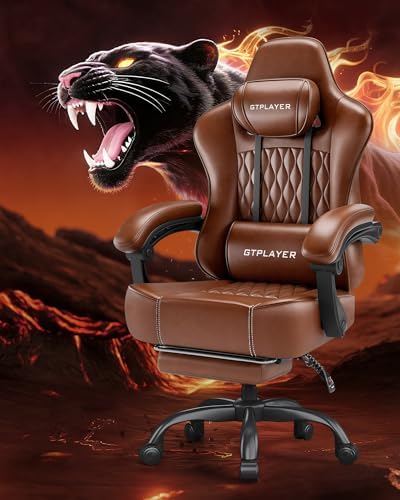 GTPLAYER Big and Tall Gaming Chair with Footrest, Ergonomic Office Desk Chair...