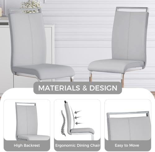 Baysitone Modern Dining Chairs Set of 2, Side & Kitchen Chairs with Faux ...