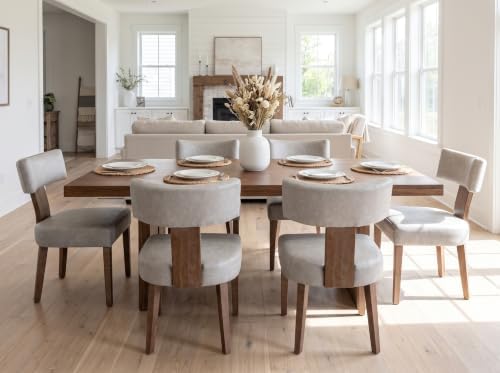 RIVOVA Mid Century Modern Dining Chairs Set of 6 PU Leather Upholstered Dinin...