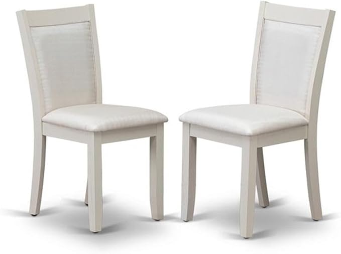 East West Furniture X077MZ001-5 5 Piece Dining Table Set Includes a Rectangle Dining Room Table with X-Legs and 4 Cream Linen Fabric Parsons Chairs, 40x72 Inch, Multi-Color