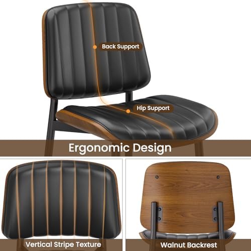 YaFiti Dining Chairs Set of 2, Mid Century Modern PU Leather Kitchen Chairs |...