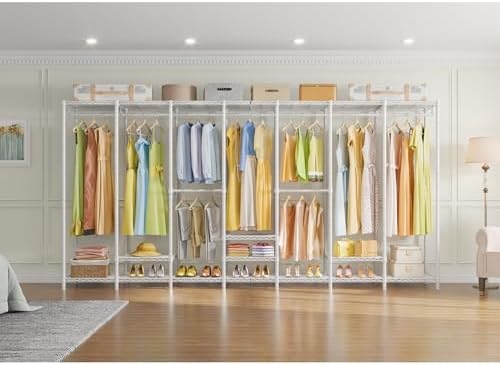 VIPEK U70 White Closet Rack, Extra Large Clothing Rack Max Load 1670 LBS