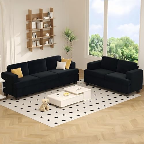 Apicizon Loveseat & 3 Seater Sofa Sets, 89" Couch Sofa Set for Livin...