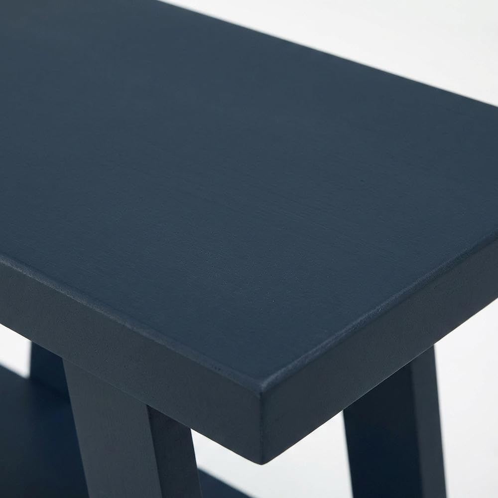 Furnifact Navy Blue, Side Table, Manufactured Wood Construction, Open Shelf, ...